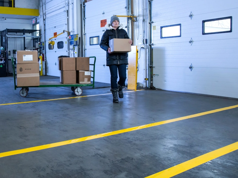 Brady logistieke zone afbakening en markering