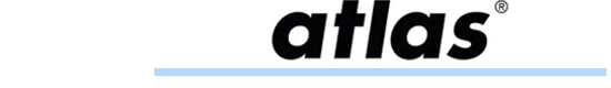 Atlas logo met blauwe streep