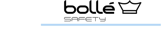 Bollé Safety logo met blauwe streep