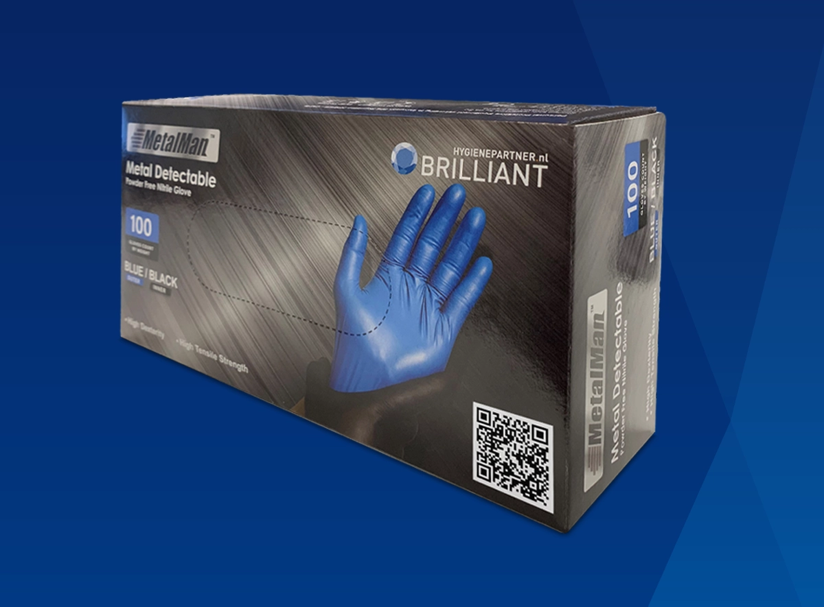 Metaal detecteerbare nitril handschoenen