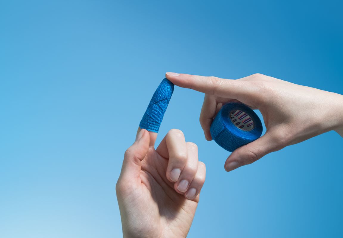 Detecteerbare blauwe pleisters