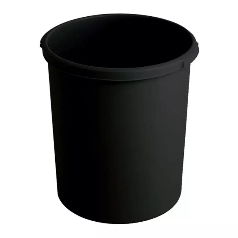 Round plastic paper bin Ø375x410 mm 30 liters black