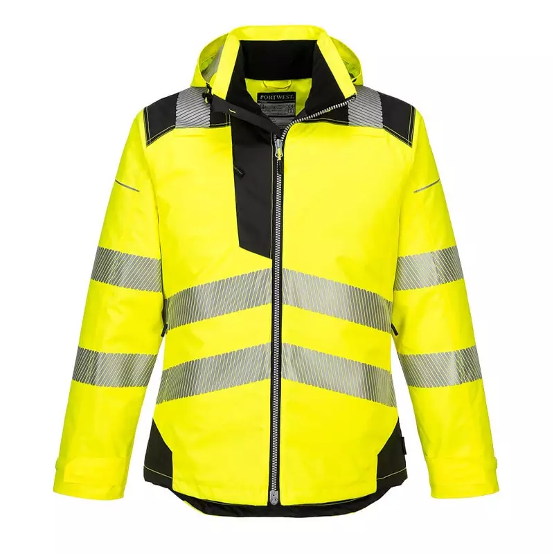 Veste d'hiver Portwest T400 noire/jaune fluo haute visibilité, taille 2XL