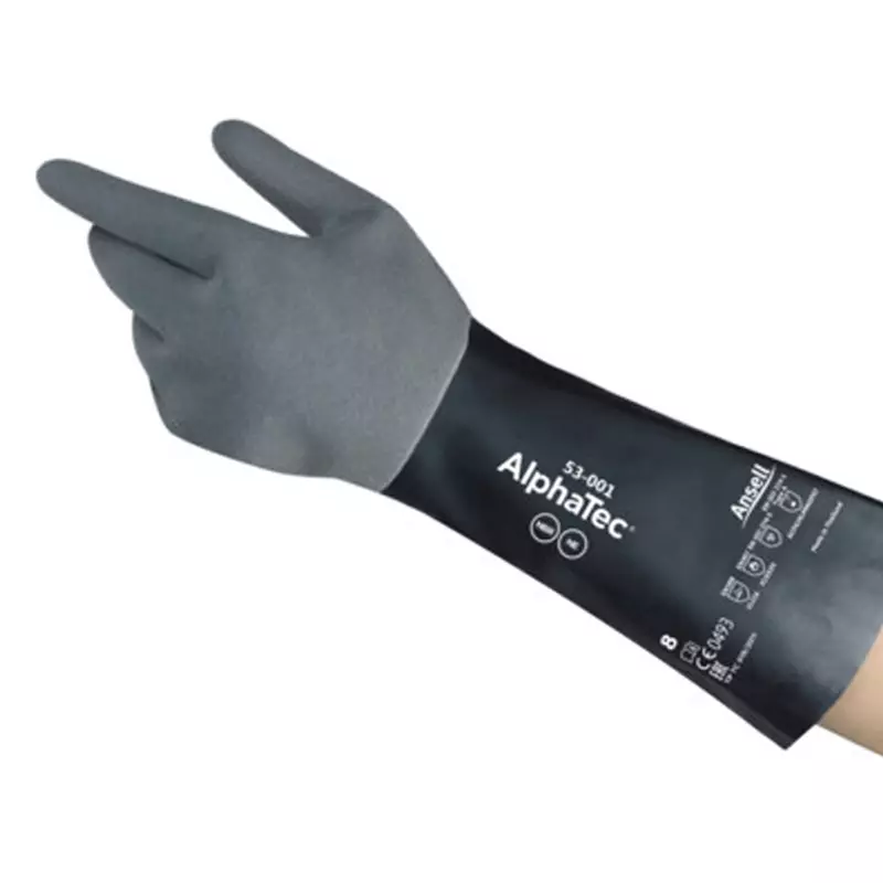 Ansell AlphaTec 53-001 neporene/nitrile chemical-resistant glove size 9