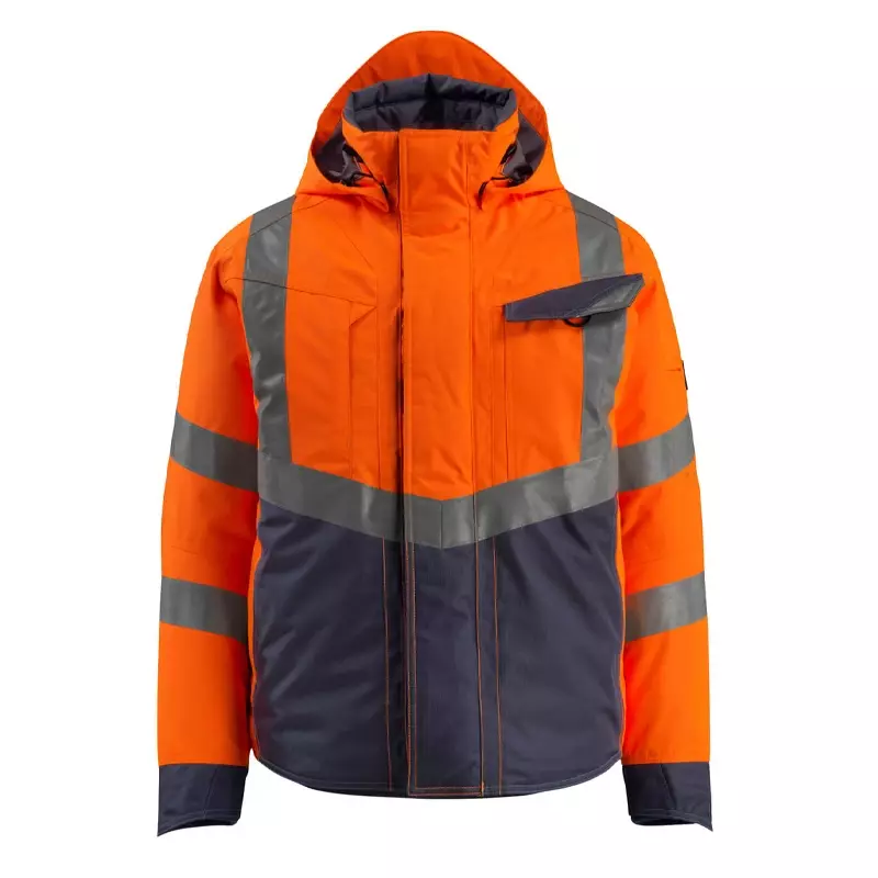 Mascot Hastings winter jacket navy blue/fluorescent orange size S