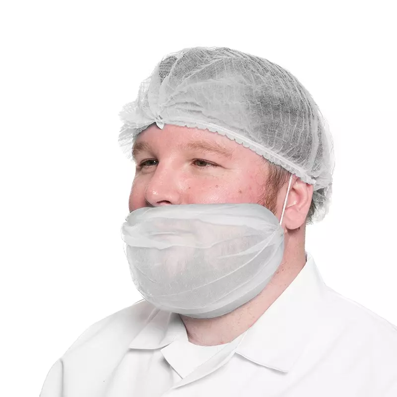 Beard mask detectable micromesh nylon super fine mesh white