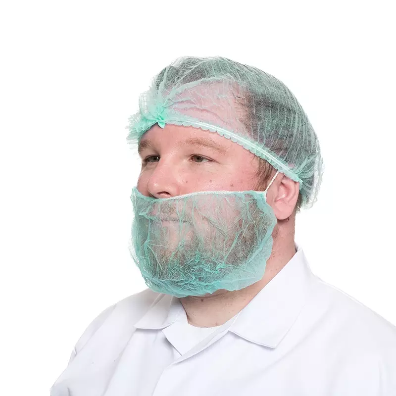 Masque à barbe jetable Hycare en polypropylène non tissé vert