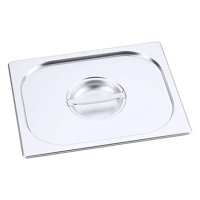 Lid with handle for 18/10 stainless steel gastronorm container, size 1/2"