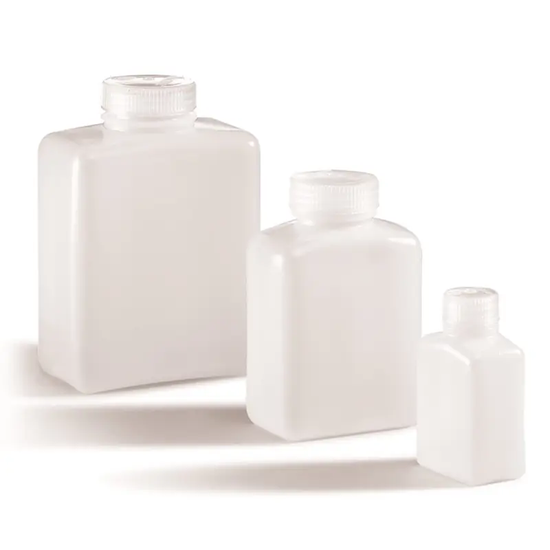 Afsluitbare vierkante fles met brede hals 2000 ml