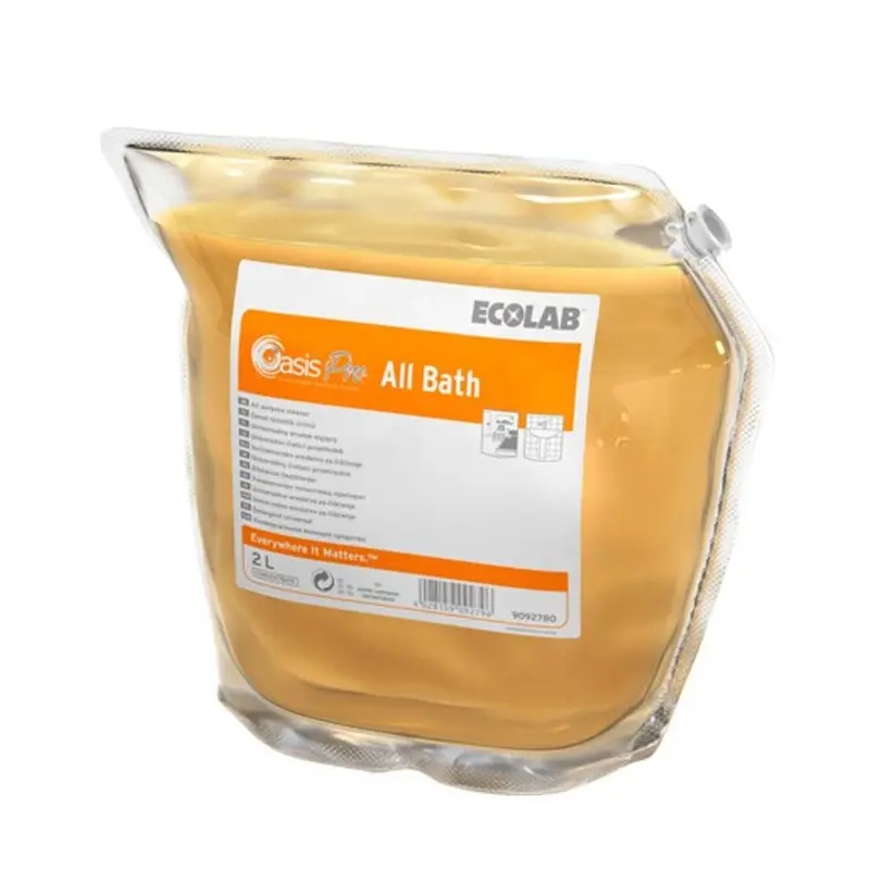 Ecolab Oasis Pro All Bath alkaline sanitary cleaner 2x2 liters