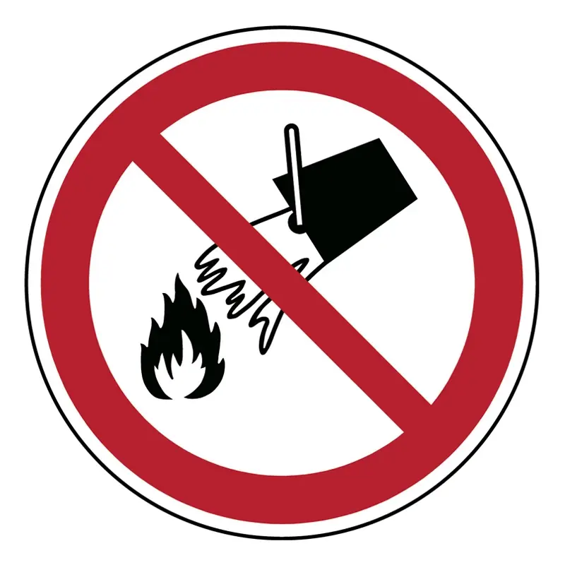 Brady P011 sticker prohibited from extinguishing with water ToughWash B-862 ø200 mm