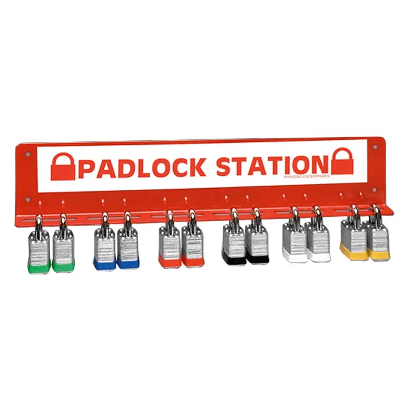 Hangslotstation groot 406x76x31 mm rood