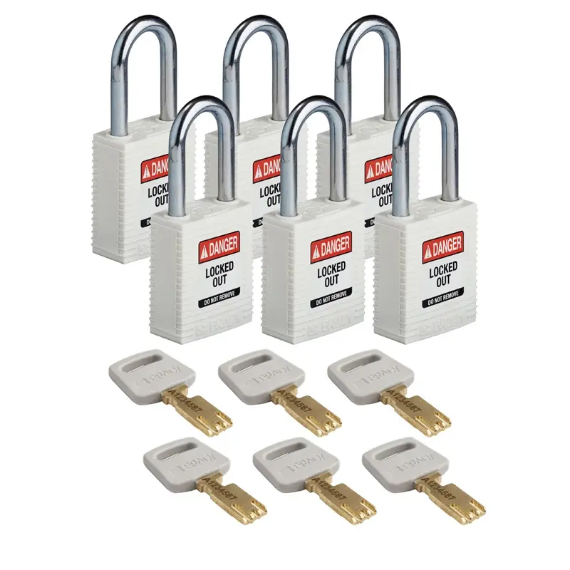 Brady 150292 SafeKey Nylon veiligheidssloten Danger Locked Out wit