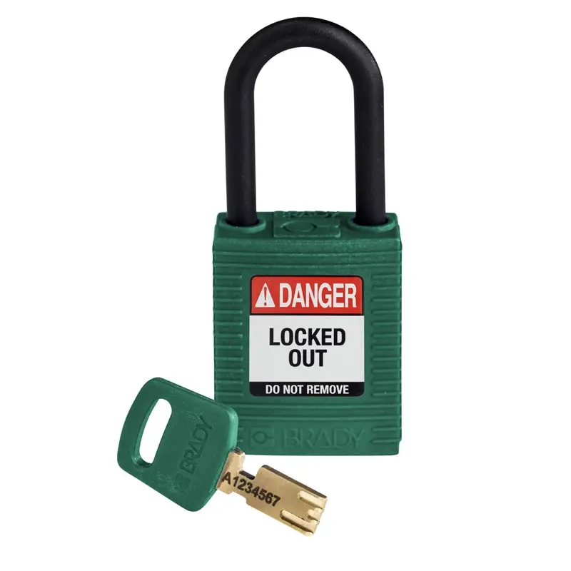 Brady 150273 SafeKey Nylon safety lock Danger Locked Out green