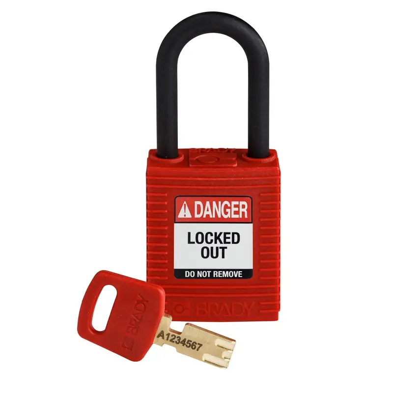 Brady 150342 SafeKey Nylon veiligheidsslot Danger Locked Out rood 6 stuks