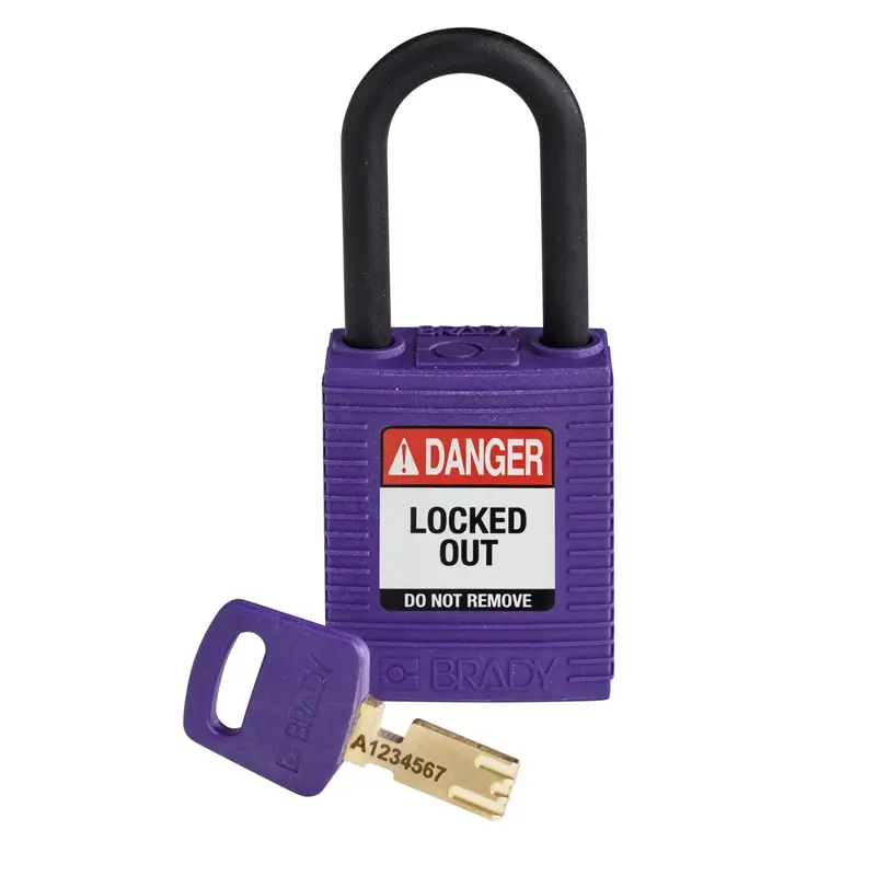 Brady 150272 SafeKey Nylon veiligheidsslot Danger Locked Out paars 6 stuks