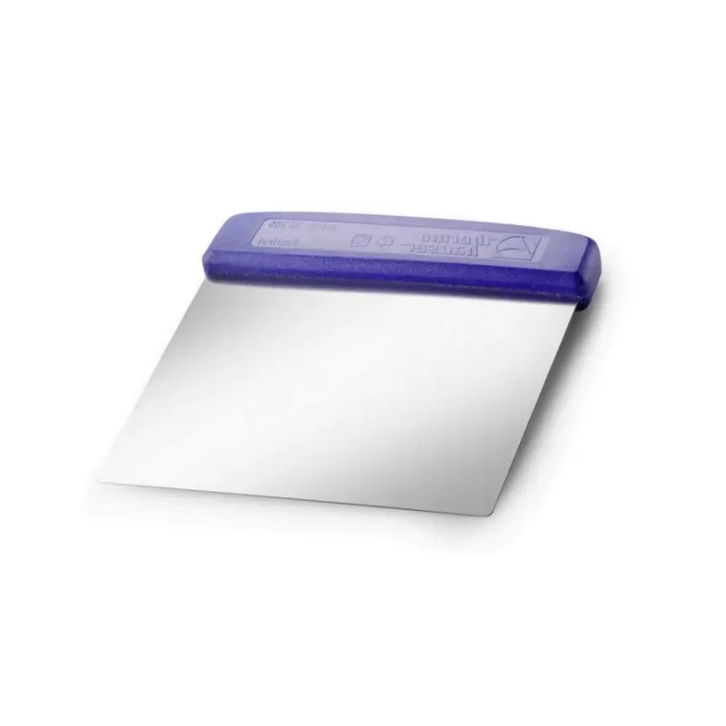 Deegschraper RVS 12x12 cm blauw