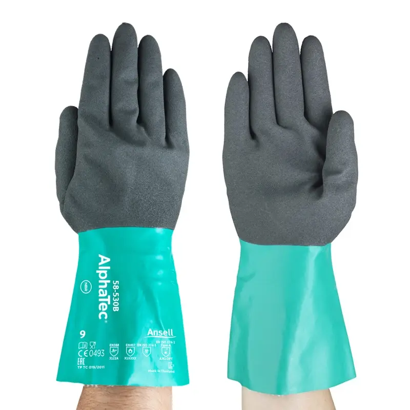 Ansell AlphaTec 58-530B nitrile/acrylic chemical-resistant glove size 9