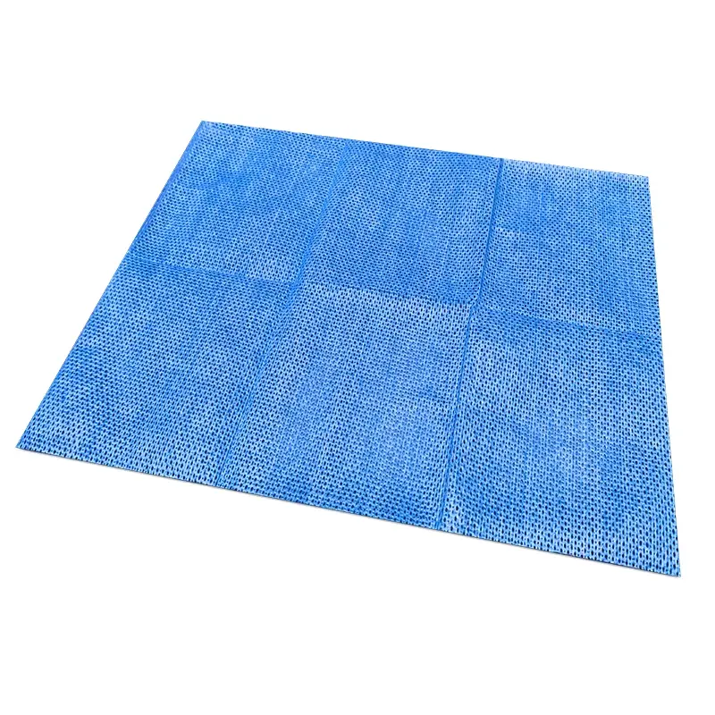 Lingettes nettoyantes FMCP Mega Wipe non tissées 48 x 38 cm jaunes