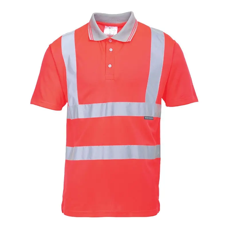 Portwest S477 poloshirt korte mouw Hi-Vis fluo rood