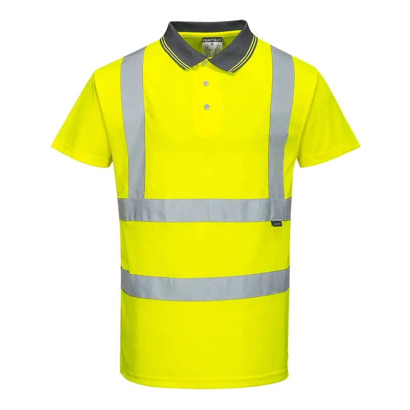 Polo à manches courtes Portwest S477 jaune fluo haute visibilité, taille M