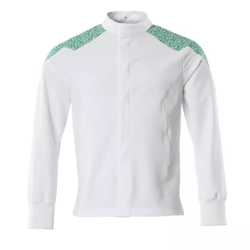 Veste alimentaire Mascot Food & Care 20054-511-06303 blanche/vert vif, taille L