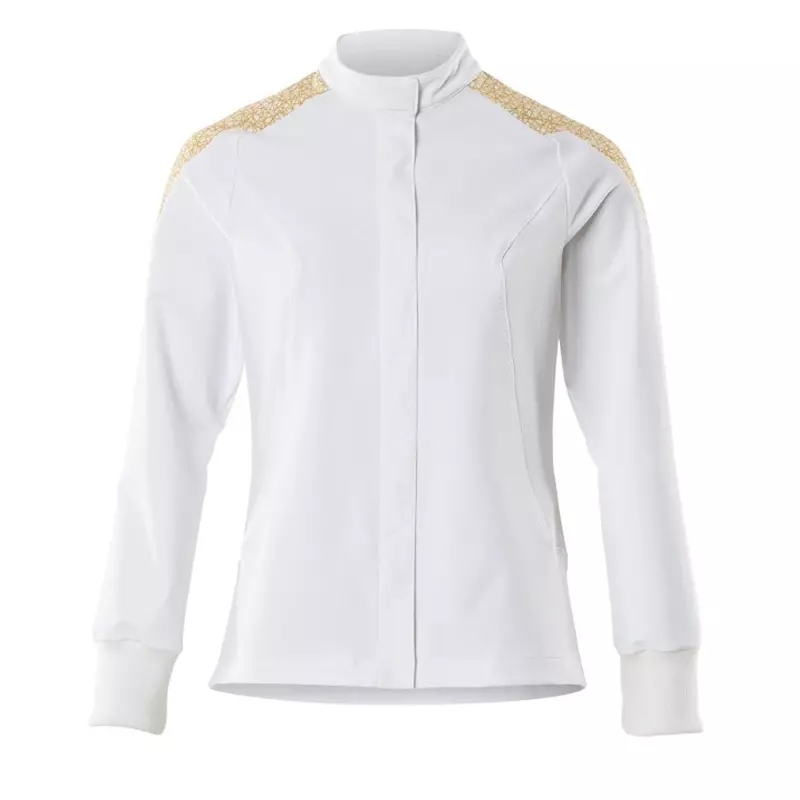 Veste de cuisine pour femme Mascot Food & Care 20064-511-0670, blanche/jaune curry, taille 2XL