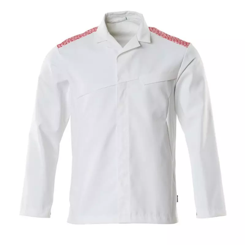 Veste alimentaire Mascot Food & Care 20254-442-06202 blanche/rouge signal taille 2XL