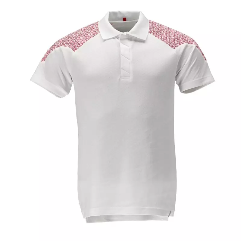 Mascot Food & Care 20083-933-06202 poloshirt wit/signaalrood maat 4XL