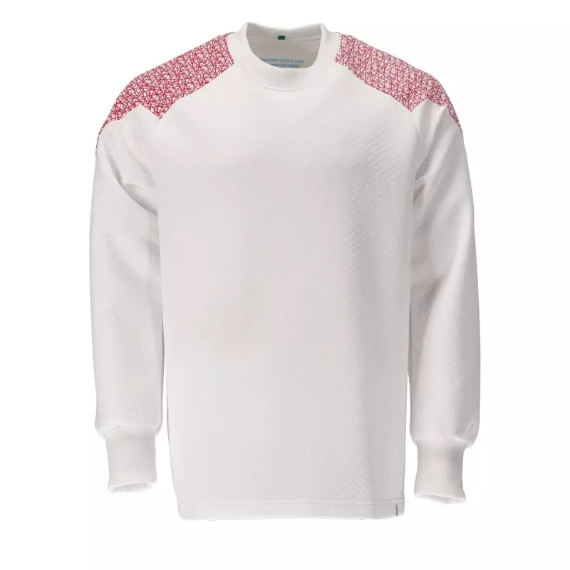 Mascot Food & Care 20084-932-06202 sweatshirt wit/signaalrood maat 2XL