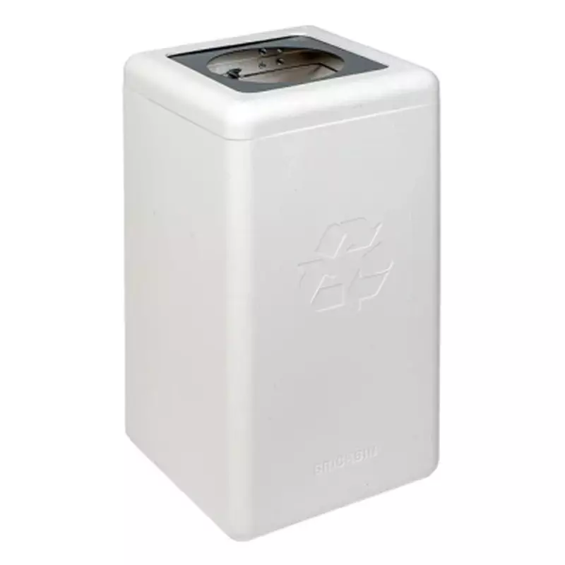 BrickBin waste bin with round 20 cm opening residual waste 65 liters white/grey