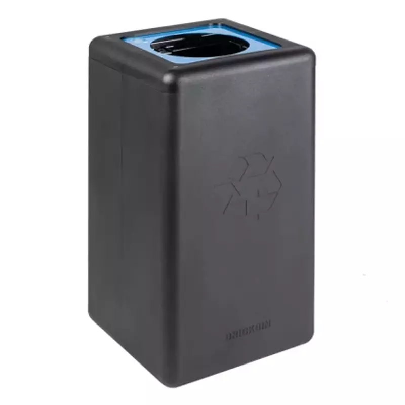 Poubelle BrickBin avec ouverture ronde de 20 cm pour le papier, 65 litres, noir/bleu