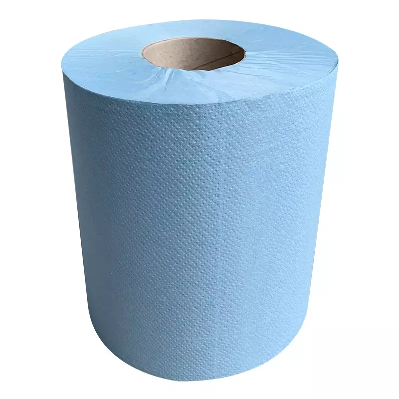 Papier de nettoyage midi 1 pli à alimentation centrale 300 mètres bleu