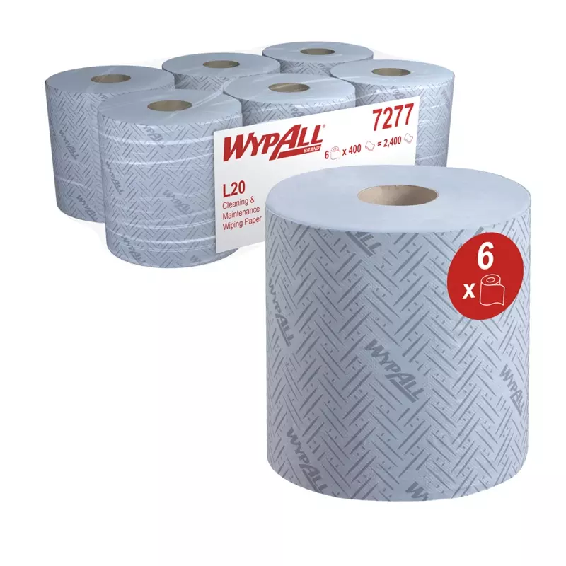 Kimberly-Clark Wypall L20 7277 polishing roll midi 2-ply 38x19.5 cm blue