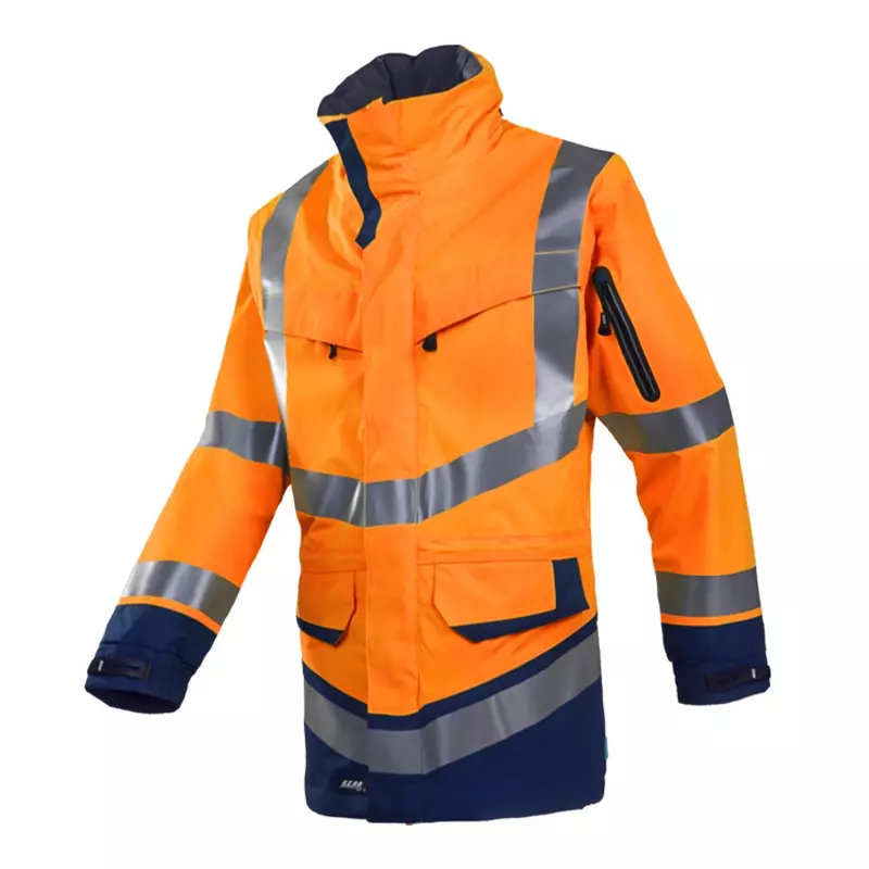 Sioen Windsor 708ZA2LH2 raincoat fluorescent orange/navy blue size S
