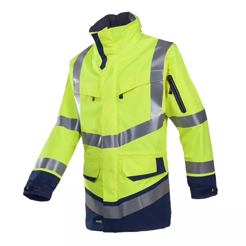 Sioen Windsor 708ZA2LH2 raincoat fluorescent yellow/navy blue size L
