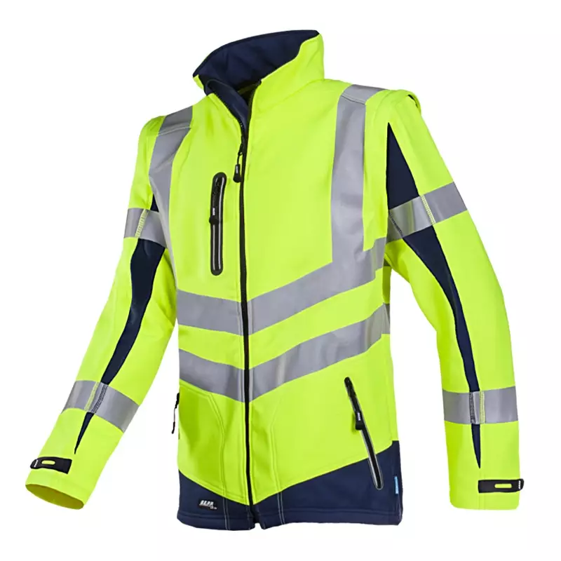Sioen Malden 724ZA2TU2 softshell jacket fluo yellow/navy blue size L