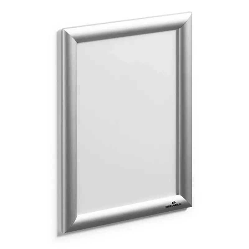 Durable aluminum A4 click frame silver-gray