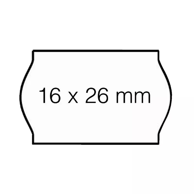 Étiquette de prix permanente rectangulaire blanche 26 x 16 mm