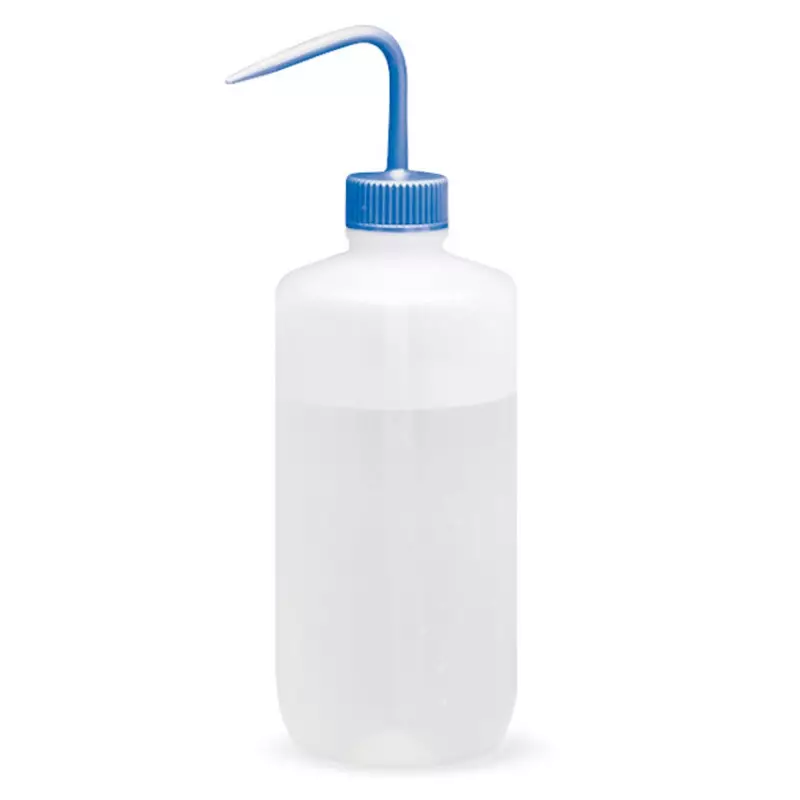 Spray bottle LDPE transparent with colored dip tube PP 500 ml blue