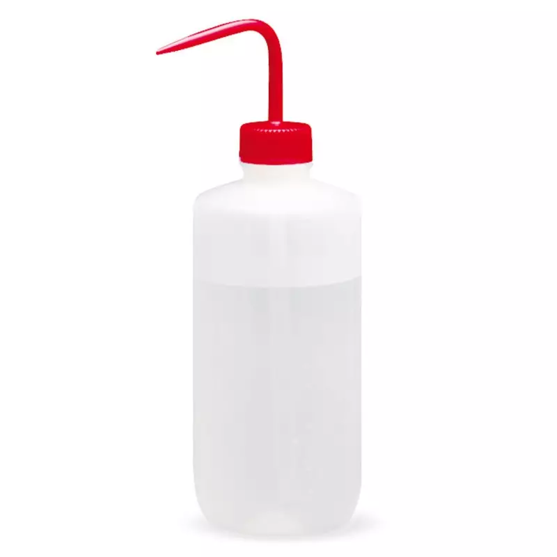 Flacon pulvérisateur transparent en PEBD avec tube plongeur coloré en PP, 500 ml, rouge