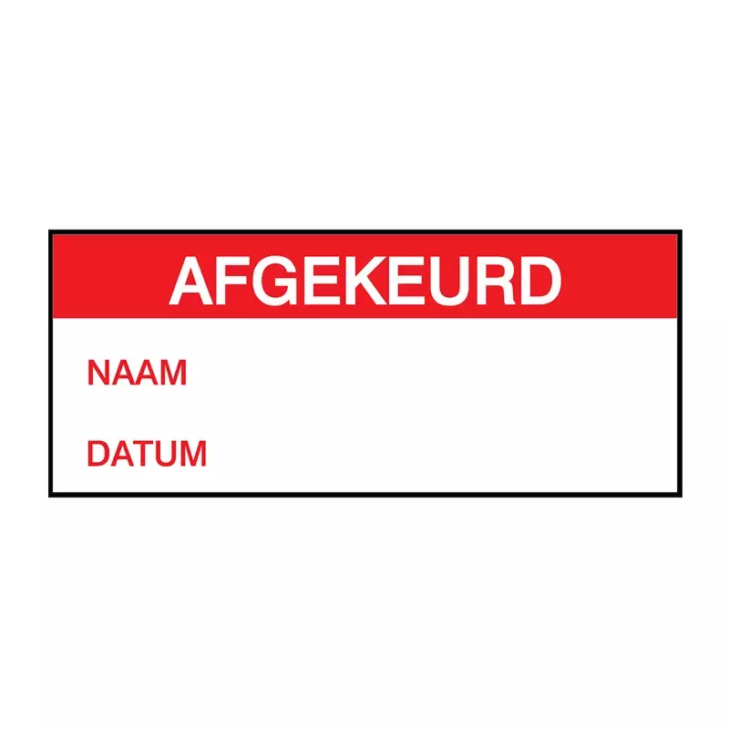 Brady writable label rejected 38x16 mm red/white