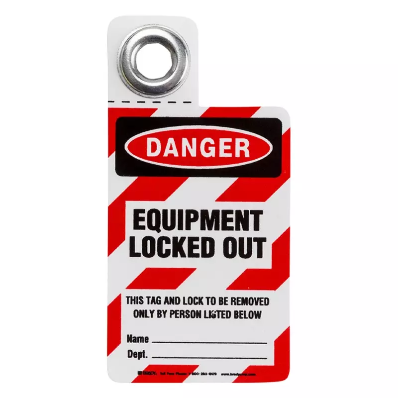 Brady 105722 warning tag EQUIPMENT LOCKED OUT