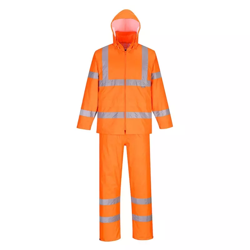 Combinaison de pluie haute visibilité Portwest H448 orange fluorescent, taille S