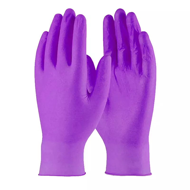 Disposable handschoen nitril ongepoederd 240 mm paars maat S