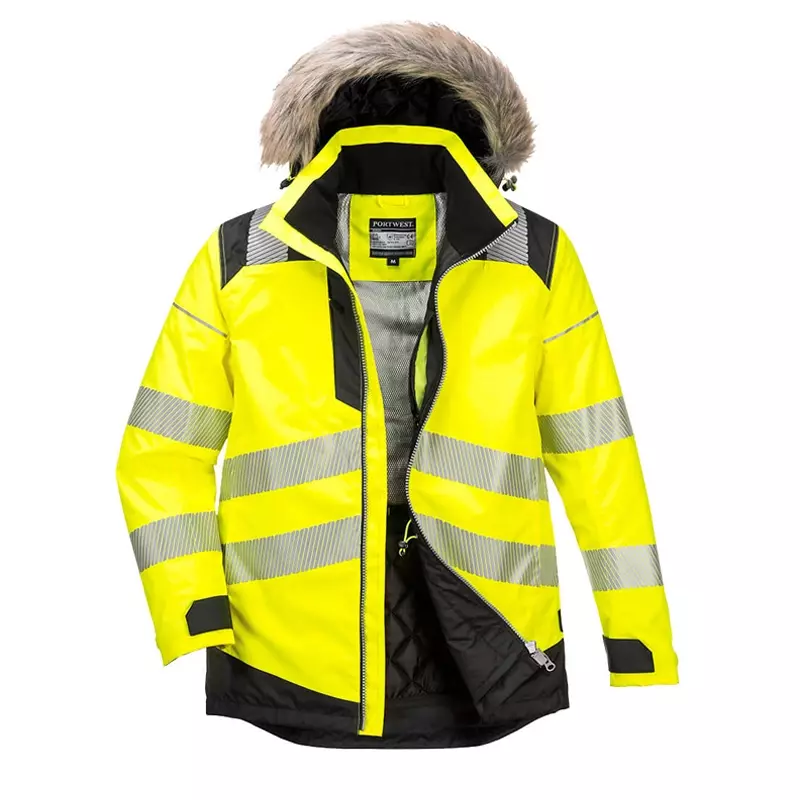 Parka haute visibilité Portwest PW369 noire/jaune fluo taille XL
