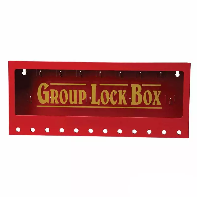 Brady 105715 lock box wall mount metal large red