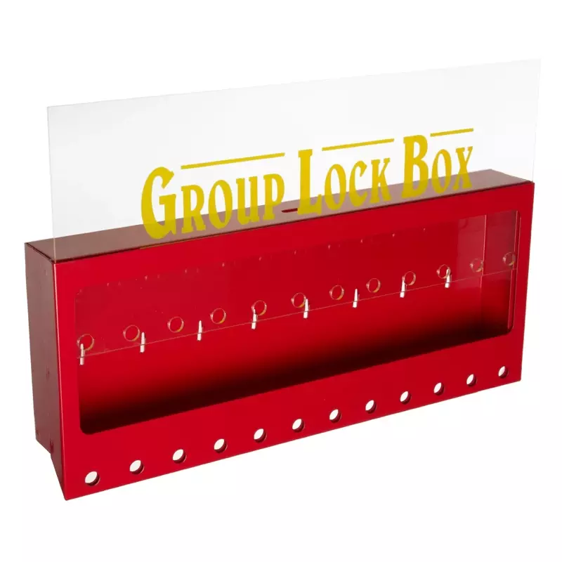 Brady 105715 lock box wall mount metal large red