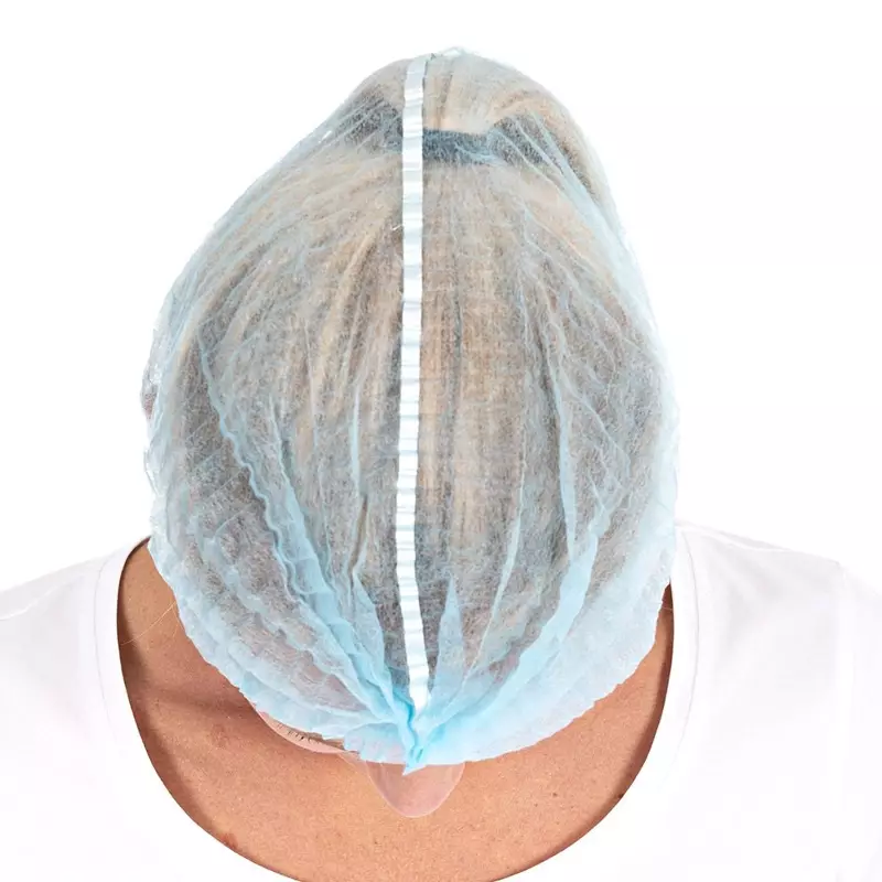 Disposable hairnets detectable spiral non-woven polypropylene 60 cm white