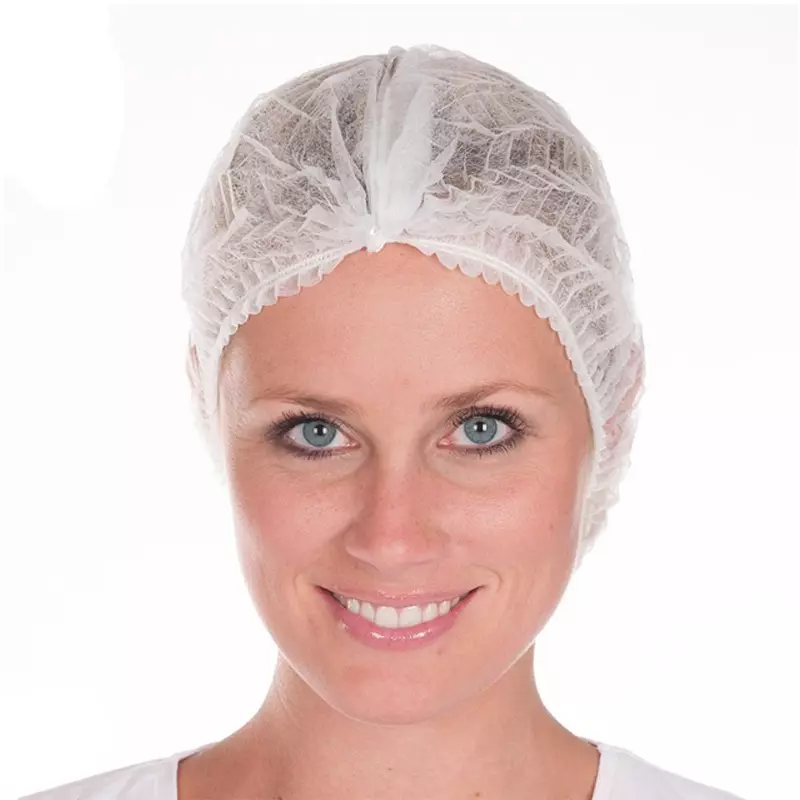 Disposable hairnets detectable spiral non-woven polypropylene 60 cm white
